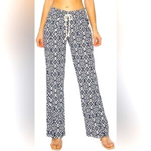 Kiss&Cry Lounge/pull on/coastal /linen pants sz Med
